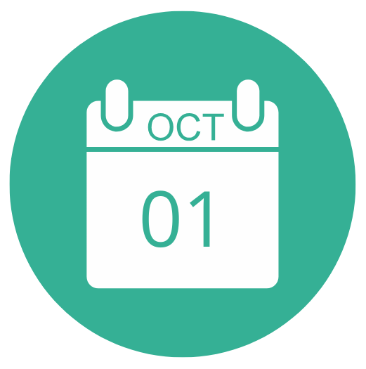 Date calendrier 1er octobre